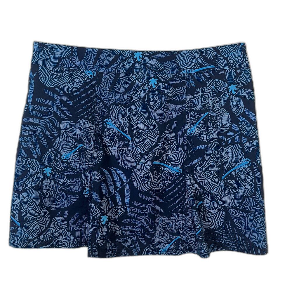 RipSkirt Hawaii Women Size L Blue Maui Moonlight Wrap Skirt Casual Beach Resort
